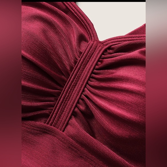 Bloomchic 5x Swimsuit Ruched Drawstring Heart Neckline Onepiece NWT - Picture 6 of 14